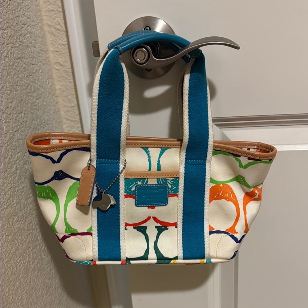 Multicolored Coach Tote
